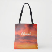 Bridesmaid Sunset Sky Oranje Abstract Gift Favor Draagtas (Voorkant)