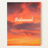 Bridesmaid Sunset Sky Oranje Abstract Gift Favor Planner (Achterkant)