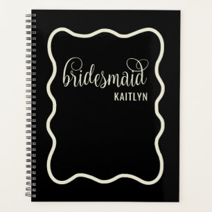Bridesmaid tendance noir et naturel rétro