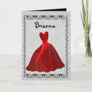 BRIDESMAID Uitnodiging - RED Velvet Gown