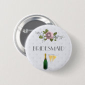 Bridesmaid van de Button van de bruiloft (Voorkant /achterkant)