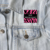 Bridesmaid Vierkante Button 5,1 Cm (In situ)