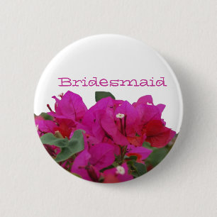 Bridesmaid Vivid Flowers Ronde Button 5,7 Cm
