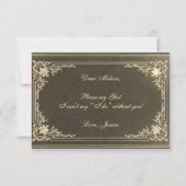 Bridesmaid-voorstel Zwarte Gold  kalligrafie (Achterkant)