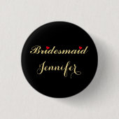 Bridesmaid Weddenschap Bridal Bachelorette Ronde Button 3,2 Cm (Voorkant)