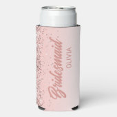 Bridesmaid Weddenschap Roos Gold Glitter Script (Seltzer Achterkant)