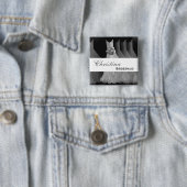 Bridesmaid Wedding Button - SILVER Gowns (In situ)