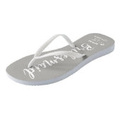 Bridesmaid Wedding Favor Name of Monogram Gray Teenslippers (Schuin)
