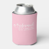 Bridesmaid Wedding Favor Name of Monogram Script Blikjeskoeler (Blikje Voorkant)