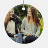 Bridesmaid Wedding Favor Name of Monogram Script Keramisch Ornament (Achterkant)