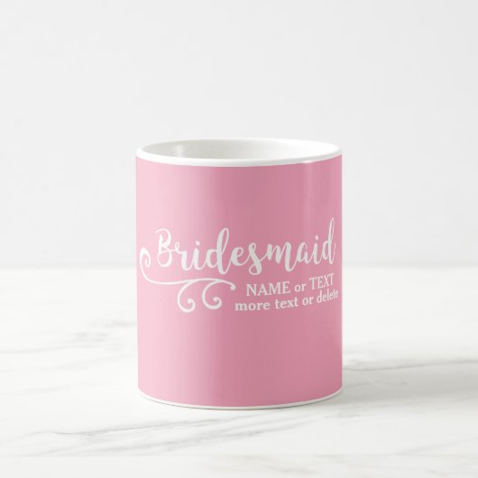 Bridesmaid Wedding Favor Name of Monogram Script Koffiemok (Center)