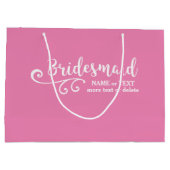 Bridesmaid Wedding Favor Name of Monogram Script Large Cadeautasje (Achterkant)