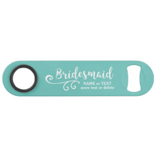 Bridesmaid Wedding Favor Name of Monogram Script Speed Flessenopener