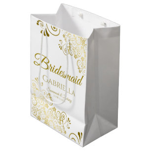 Bridesmaid Wedding Gift Bag - Middelgroot Medium Cadeauzakje