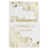 Bridesmaid Wedding Gift Bag - Middelgroot Medium Cadeauzakje (Voorkant)