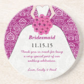 Bridesmaid Wedding Gown Onderzetters (Voorkant)