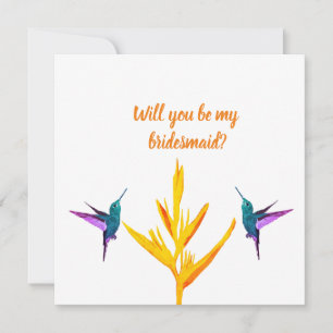 Bridesmaid Wedding Kaart