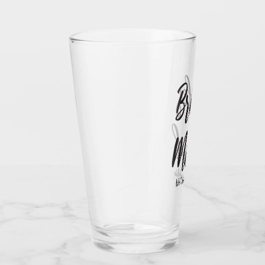 Bridesmaid Wedding Monogram Glas (Rechts)