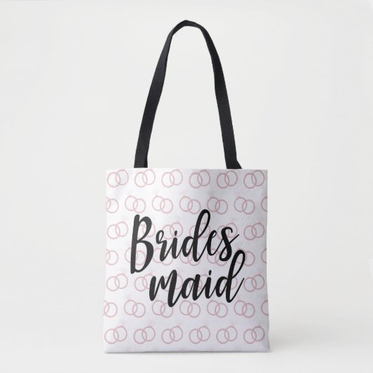 Bridesmaid Wedding Ring Pattern Canvas tas (Voorkant)