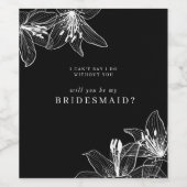 Bridesmaid Wijn Etiket (Enkel label)