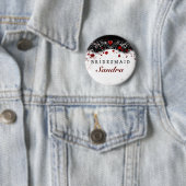 Bridesmaïde Button Bloedplaatje Halloween bruiloft (In situ)