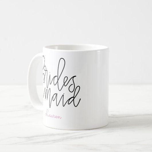 Bridesmaïde Mok -  letterzetontwerp (Voorkant links)