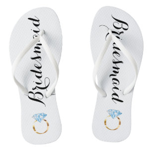 Bridesmaïde Teenslippers met Diamond Ring