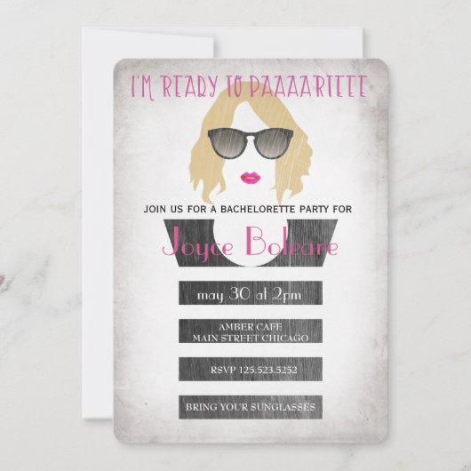 Bridesmaids bachelorette nodigmeisjes uit kaart (Voorkant)