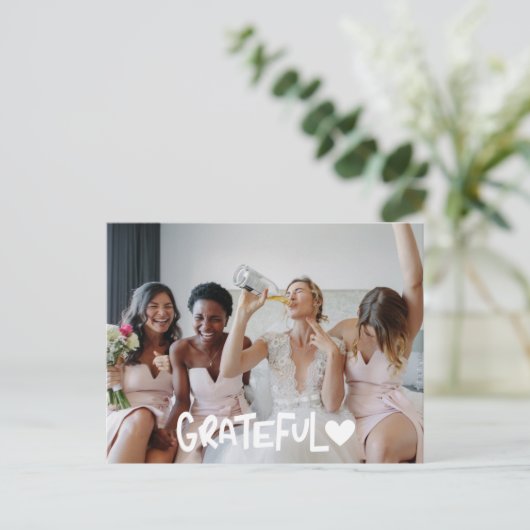 Bridesmaids Grateful Foto Dank u Briefkaart (Staand voorkant)