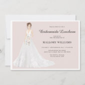 Bridesmaids Luncheon Bruidsjurk Uitnodiging (Voorkant)