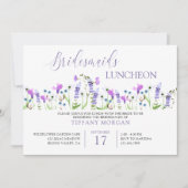 Bridesmaids Luncheon Paars Wildbloem Kaart (Voorkant)
