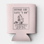 Bridesmaids Monogram - Bachelorette Party Blikjeskoeler (Achterkant)