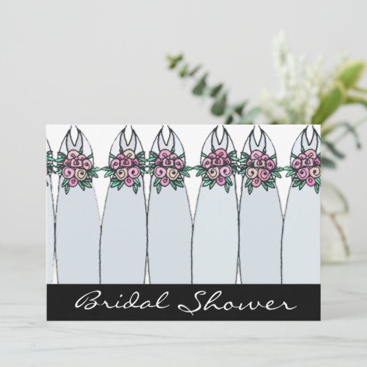 Bridesmaids Robe Douche Invitation (Debout devant)