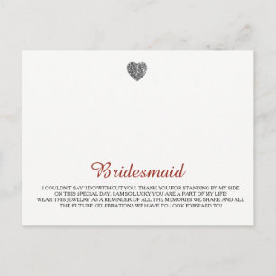 Bridesmaids Sjabloon juwelen Briefkaart