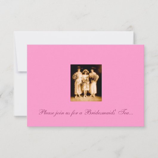 Bridesmaids' Tea Invitation Kaart (Voorkant)