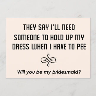 Bridesmaids Uitnodiging Wordt u mijn bruidsmeisje?