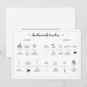 Bridesmaids Weddendag Tijdschema van evenementen P (Voorkant / Achterkant)