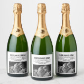 Bridesmais voorstel krant + bruidsmeisje info kaar sparkling wijnetiket (Flessen)