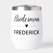Bridesman Black Handwriting Script Mariage (Avant)