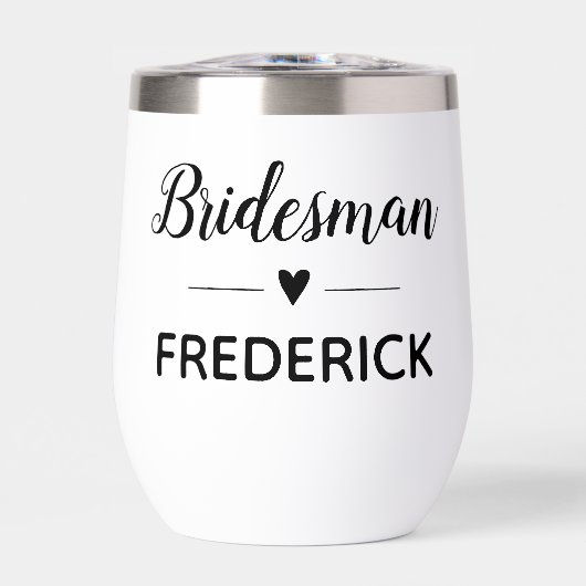 Bridesman Black Handwriting Script Mariage (Avant)