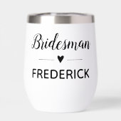 Bridesman Black Handwriting Script Mariage (Arrière)