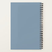Bridesman Chic Minimalist Personalized Dusty Blue Notitieboek (Achterkant)