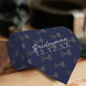Bridesman Groomsman Cravate Mariage bleu personnal