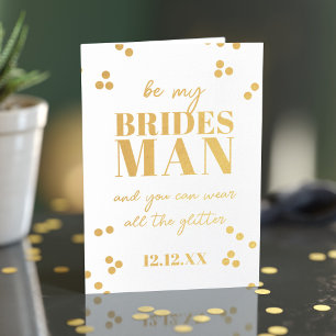 Bridesman Request Groomsman Proposal Folie Kaart