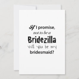 Bridezilla - Bruidsmeisje Uitnodiging