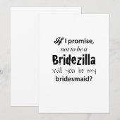 Bridezilla - Bruidsmeisje Uitnodiging (Voorkant / Achterkant)