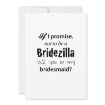 Bridezilla - Invitation demoiselle d'honneur
