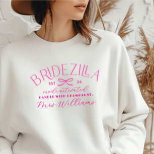 Bridezilla Modus Geactiveerd Heet Roze Bachelorett Tri-Blend Shirt