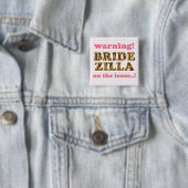 Bridezilla op de los | Leuke offerte tijgerafdruk Vierkante Button 5,1 Cm (In situ)