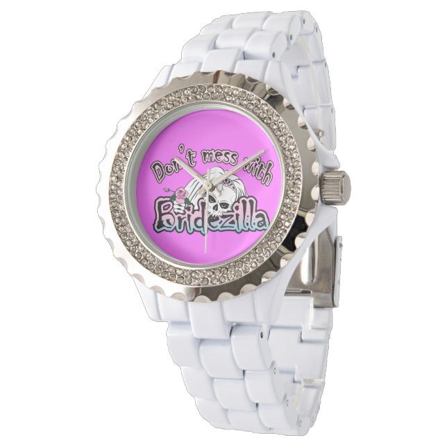 Bridezilla Skull Horloge (Gekanteld)